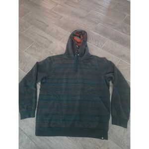 Scotch & Soda Amsterdam Mens Hoodie Multi Color Green Orange Large Sweatshirt